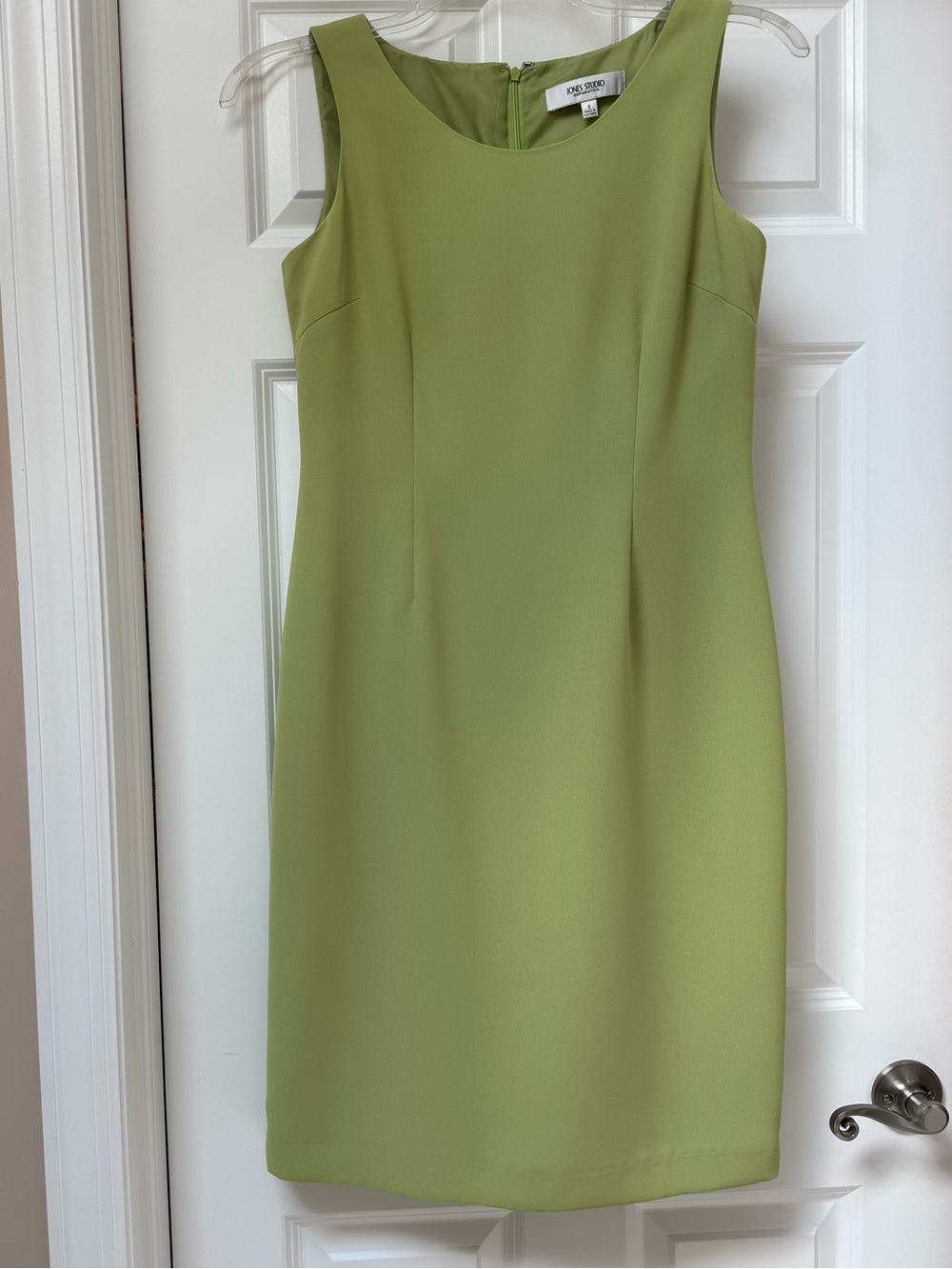 Jones Studio by Jones New York chartreuse/lime green sleeveless sheath dress 6